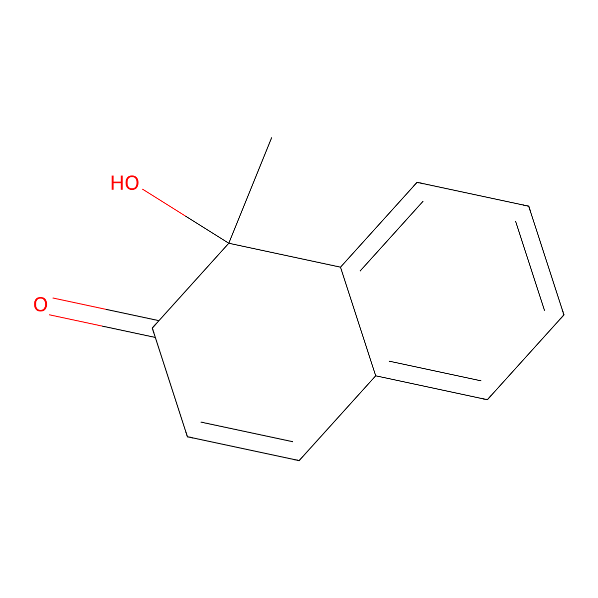 1-Hydroxy-1-methylnaphthalen-2(1H)-one molecular structure, CAS 57565-12-5