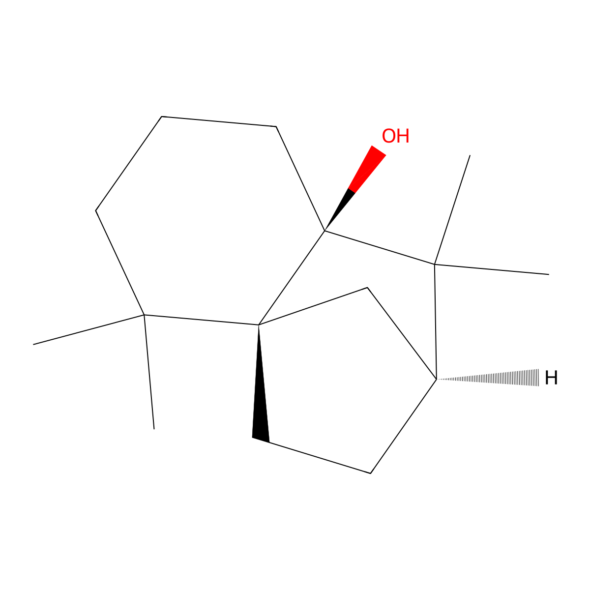 (1R,6S)-2,2,7,7-Tetramethyltricyclo[6.2.1.01,6]undecan-6-ol molecular structure, CAS 57566-26-4
