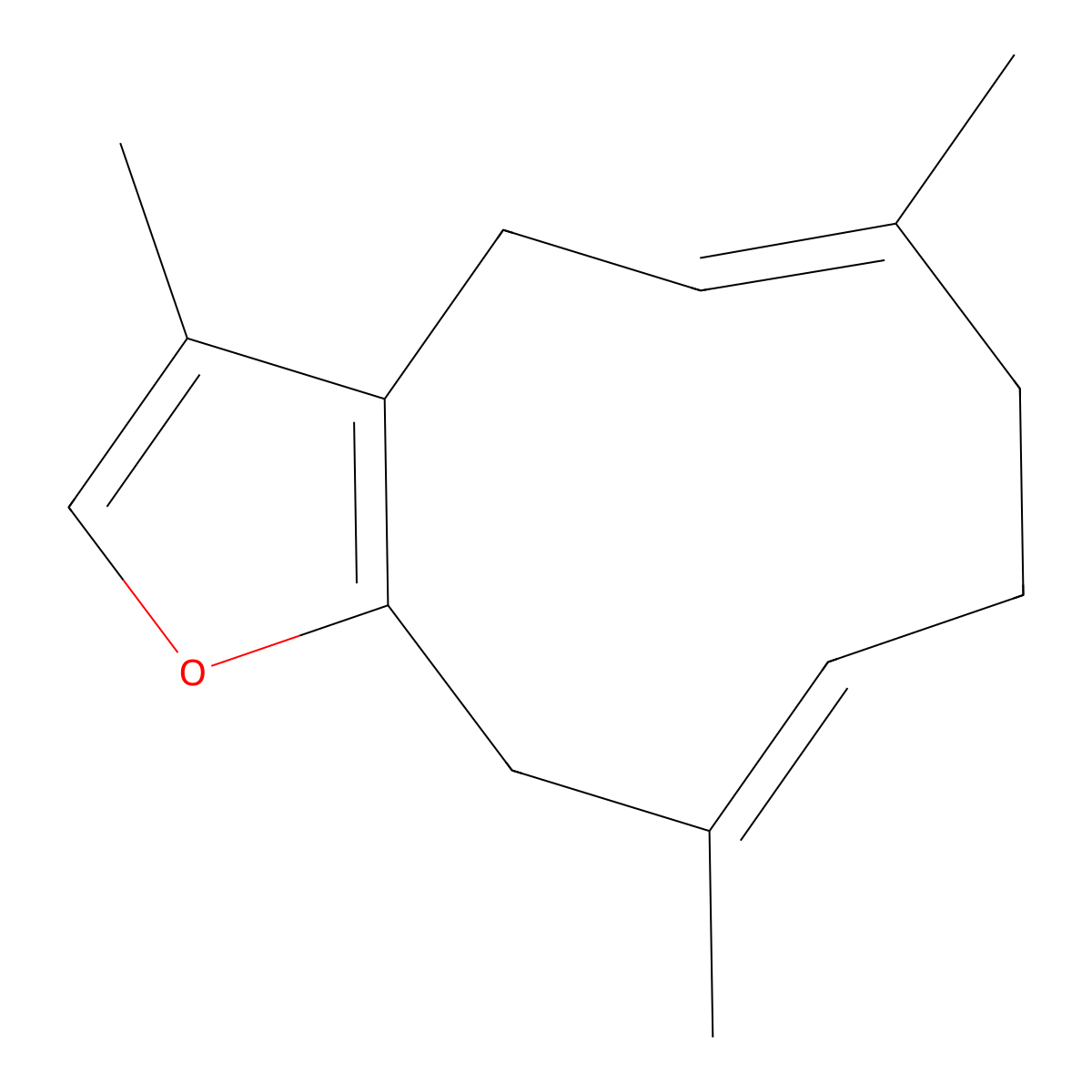 Isofuranodiene molecular structure, CAS 57566-47-9