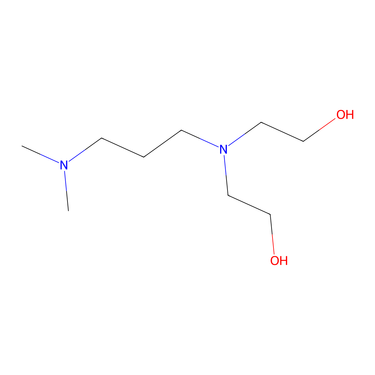 Ethanol, 2,2'-((3-(dimethylamino)propyl)imino)bis- molecular structure, CAS 57567-83-6