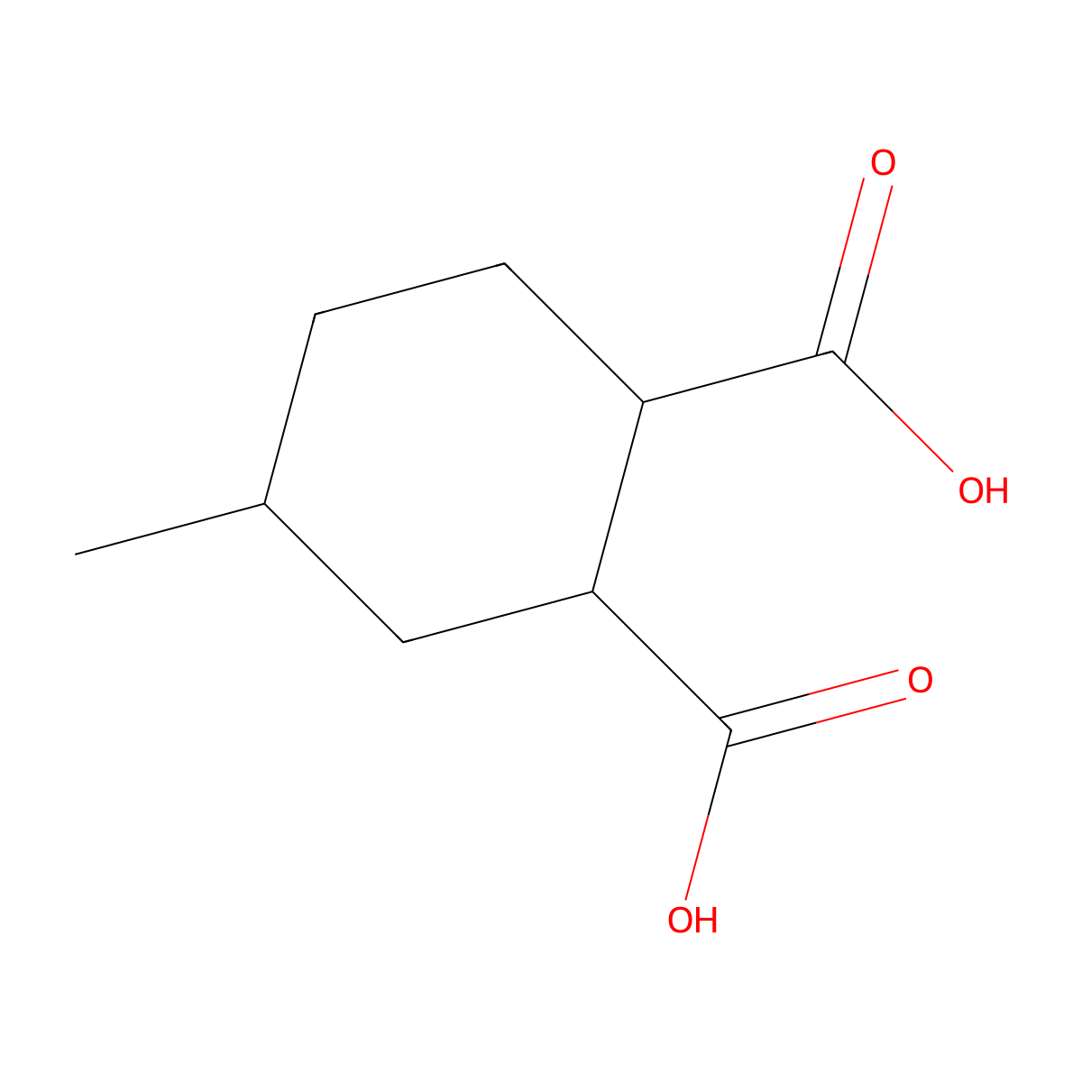 4-Methylhexahydrophthalic acid molecular structure, CAS 57567-84-7