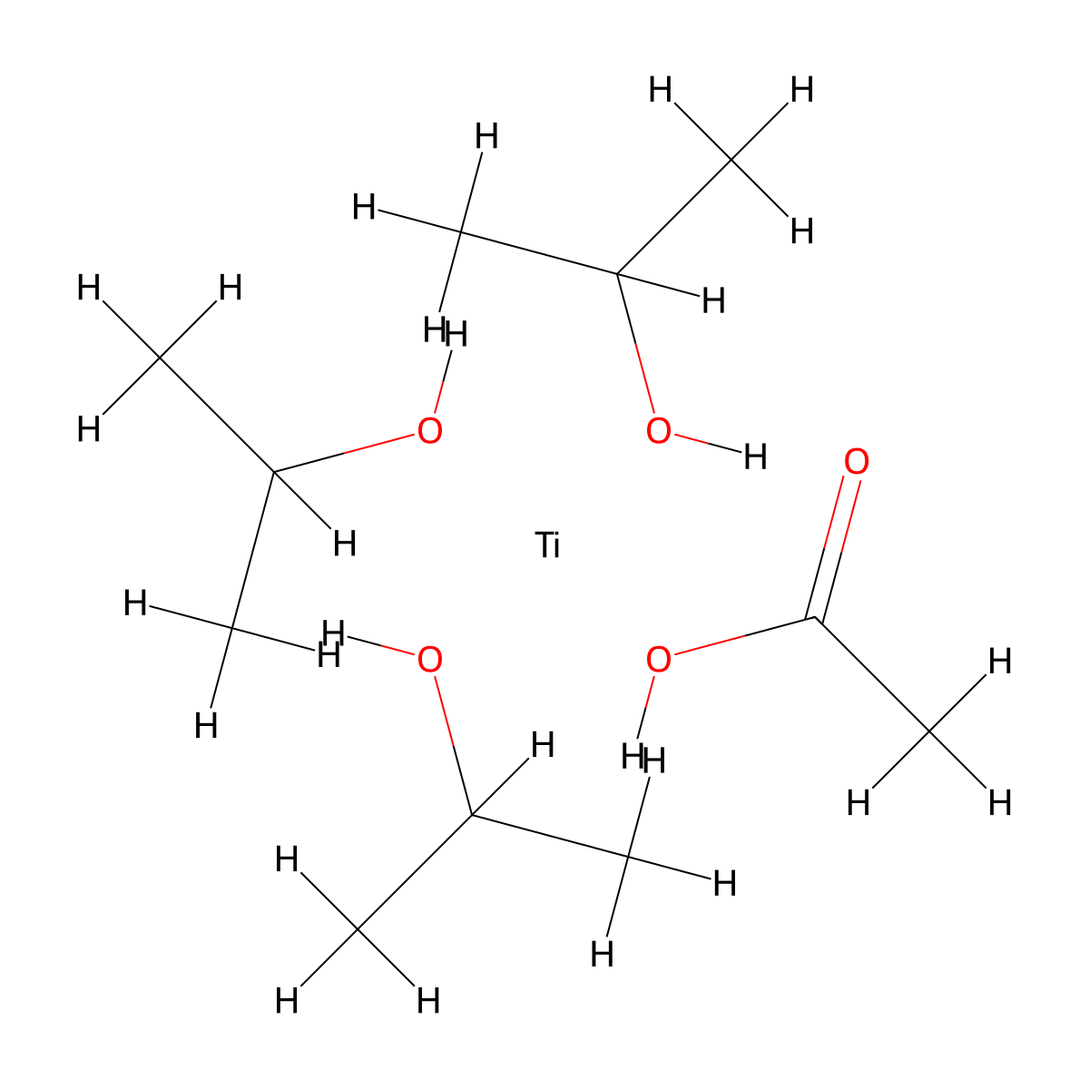 Titanium, (acetato-kappaO)tris(2-propanolato)-, (T-4)- molecular structure, CAS 57567-87-0
