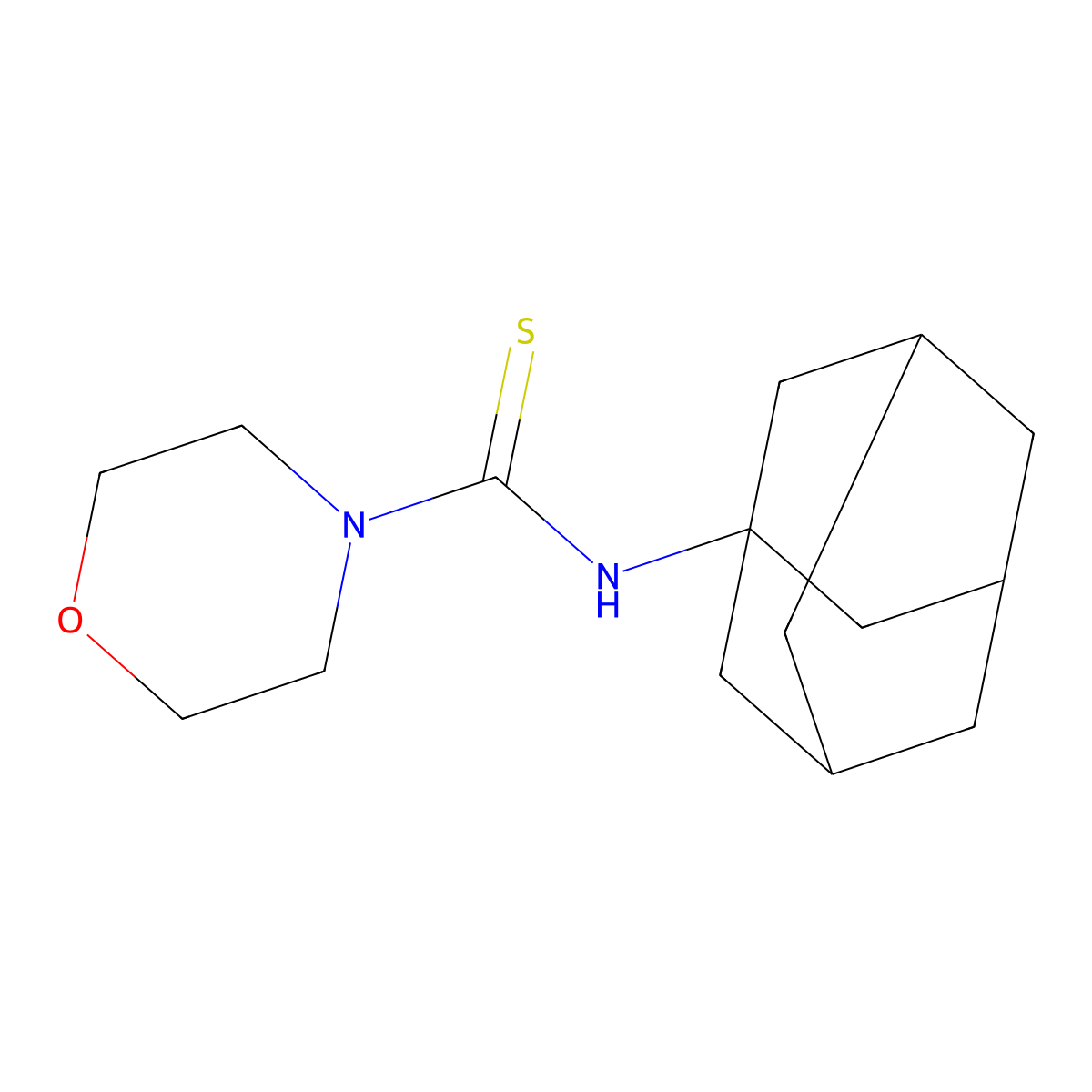 N-(1-adamantyl)morpholine-4-carbothioamide molecular structure, CAS 57568-81-7
