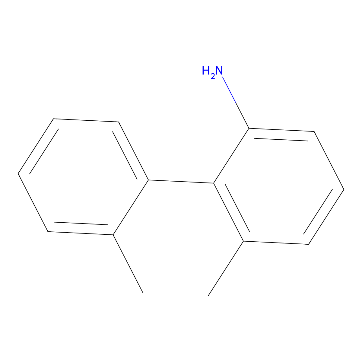 2',6-Dimethyl-[1,1'-biphenyl]-2-amine molecular structure, CAS 57568-95-3