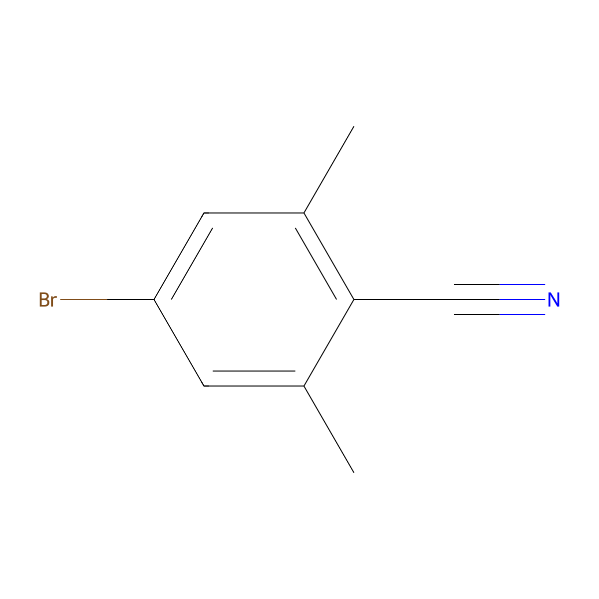 4-Bromo-2,6-dimethylbenzonitrile molecular structure, CAS 5757-66-4