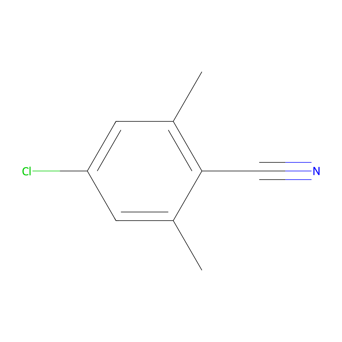 4-Chloro-2,6-dimethylbenzonitrile molecular structure, CAS 5757-67-5