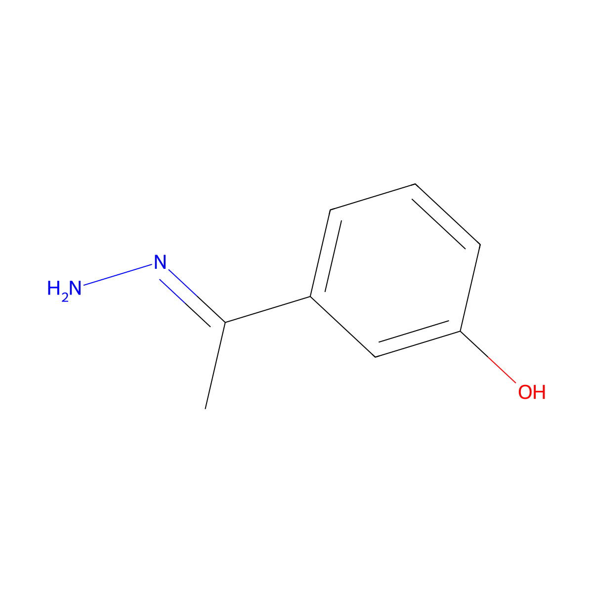 3-Ethanehydrazonoylphenol molecular structure, CAS 5757-78-8