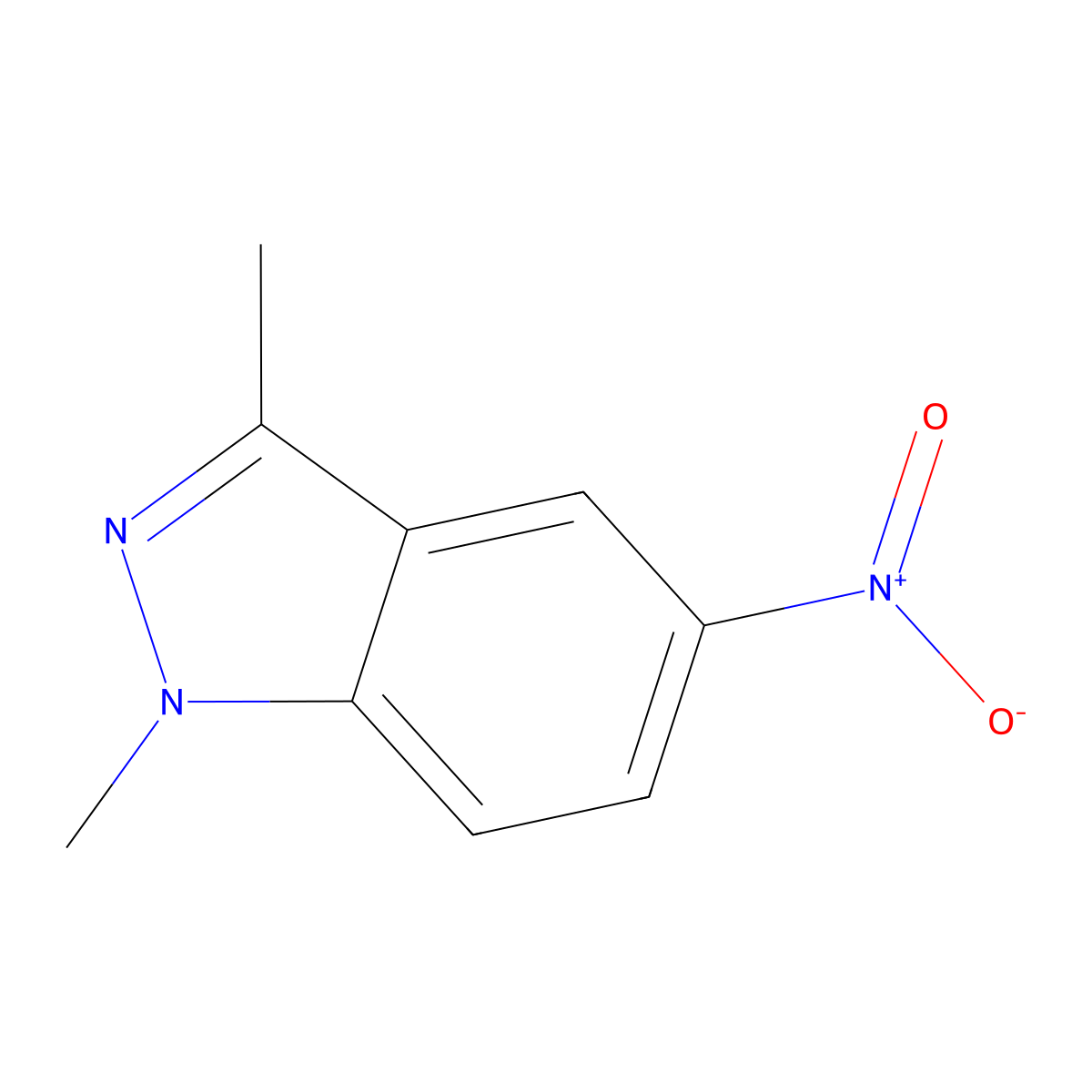 1,3-Dimethyl-5-nitro-1h-indazole molecular structure, CAS 5757-84-6