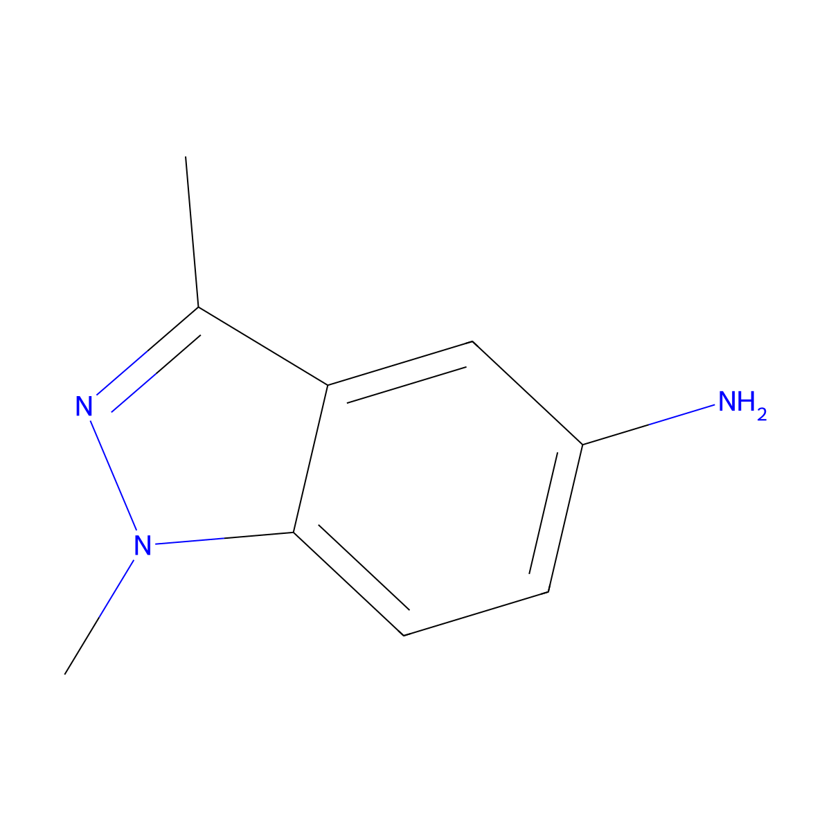 1,3-Dimethyl-1H-indazol-5-amine molecular structure, CAS 5757-85-7