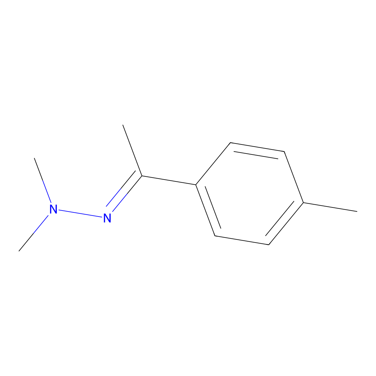 1,1-Dimethyl-2-[1-(4-methylphenyl)ethylidene]hydrazine molecular structure, CAS 5757-88-0