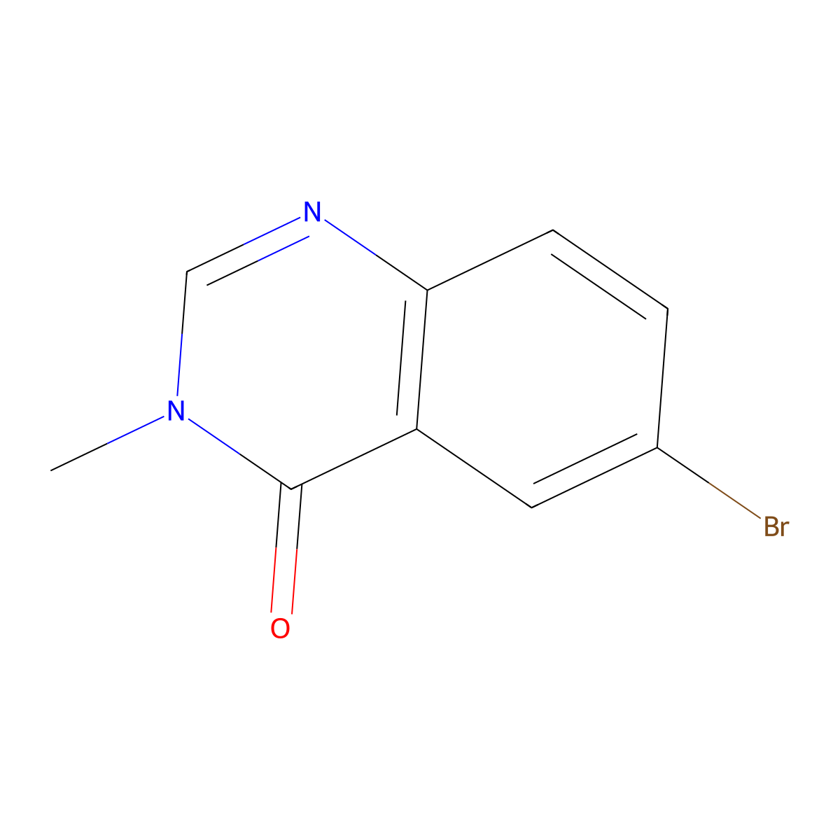 6-Bromo-3-methyl-3,4-dihydroquinazolin-4-one molecular structure, CAS 57573-59-8