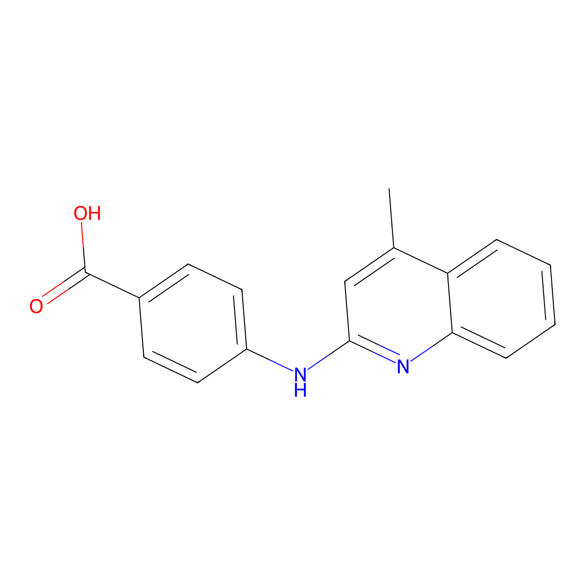 4-((4-Methylquinolin-2-yl)amino)benzoic acid molecular structure, CAS 57575-41-4