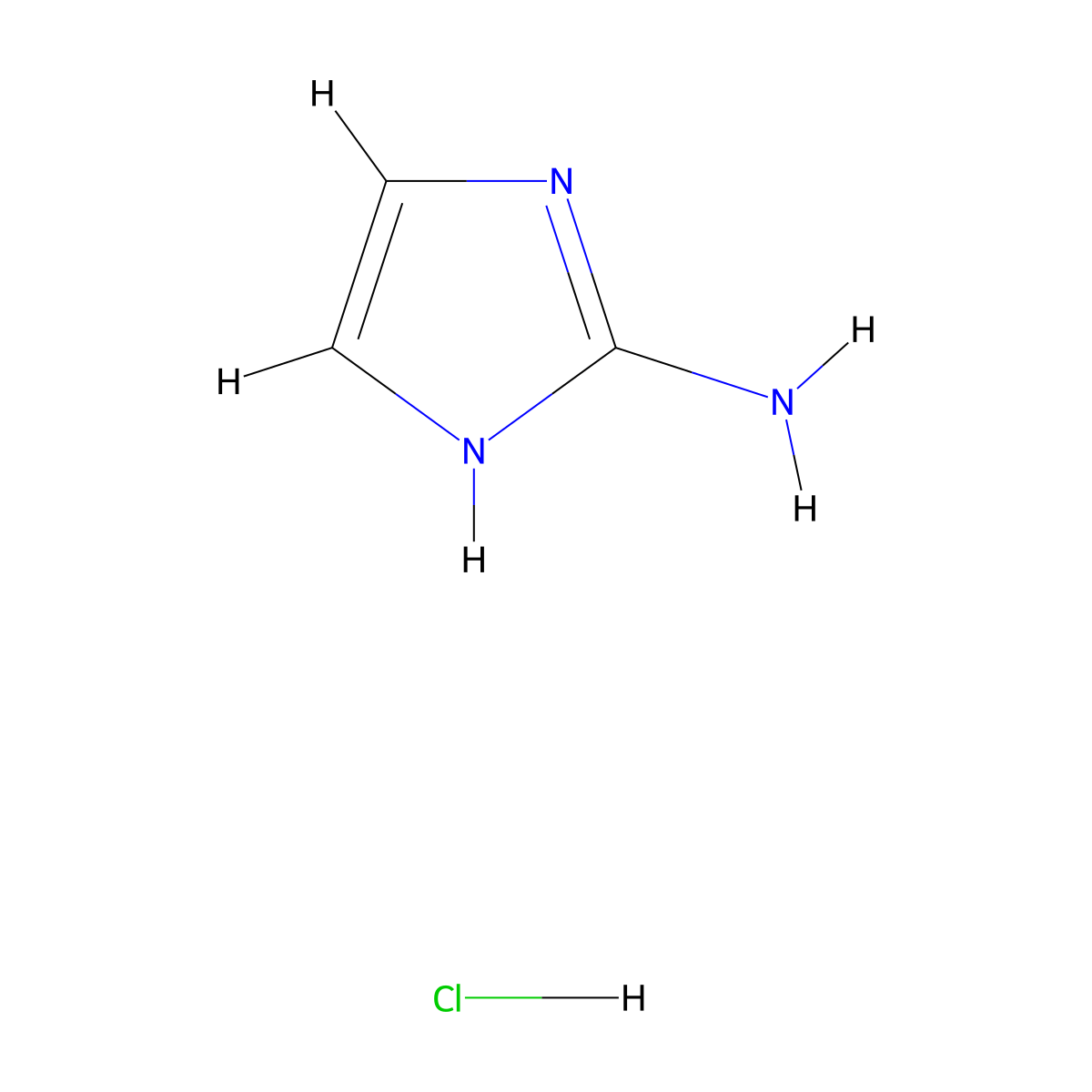 1H-Imidazol-2-amine hydrochloride molecular structure, CAS 57575-96-9