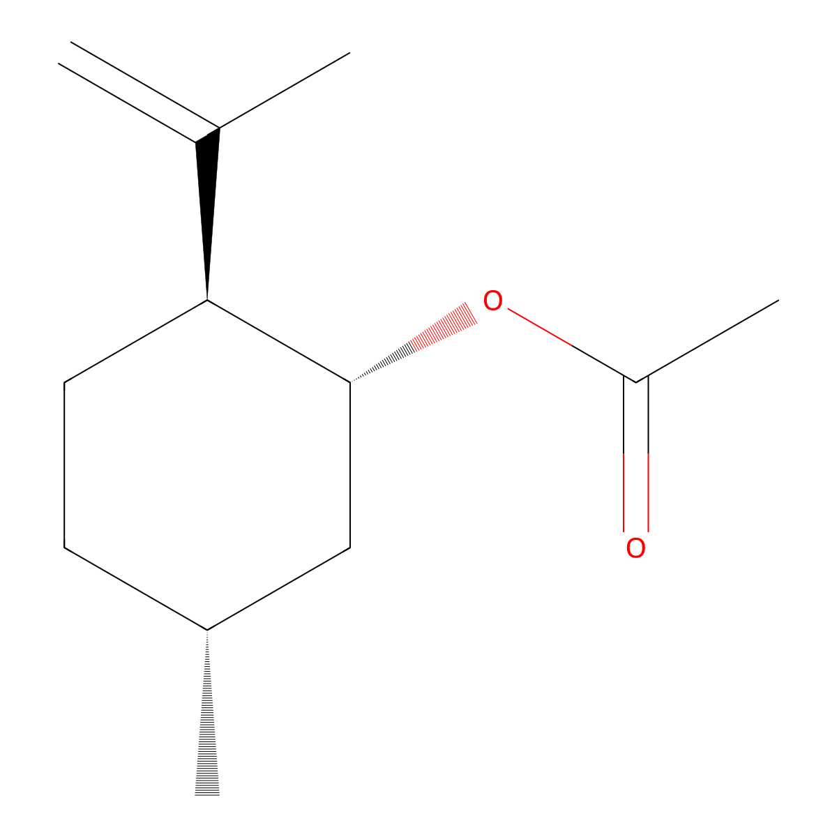 Isopulegyl acetate molecular structure, CAS 57576-09-7