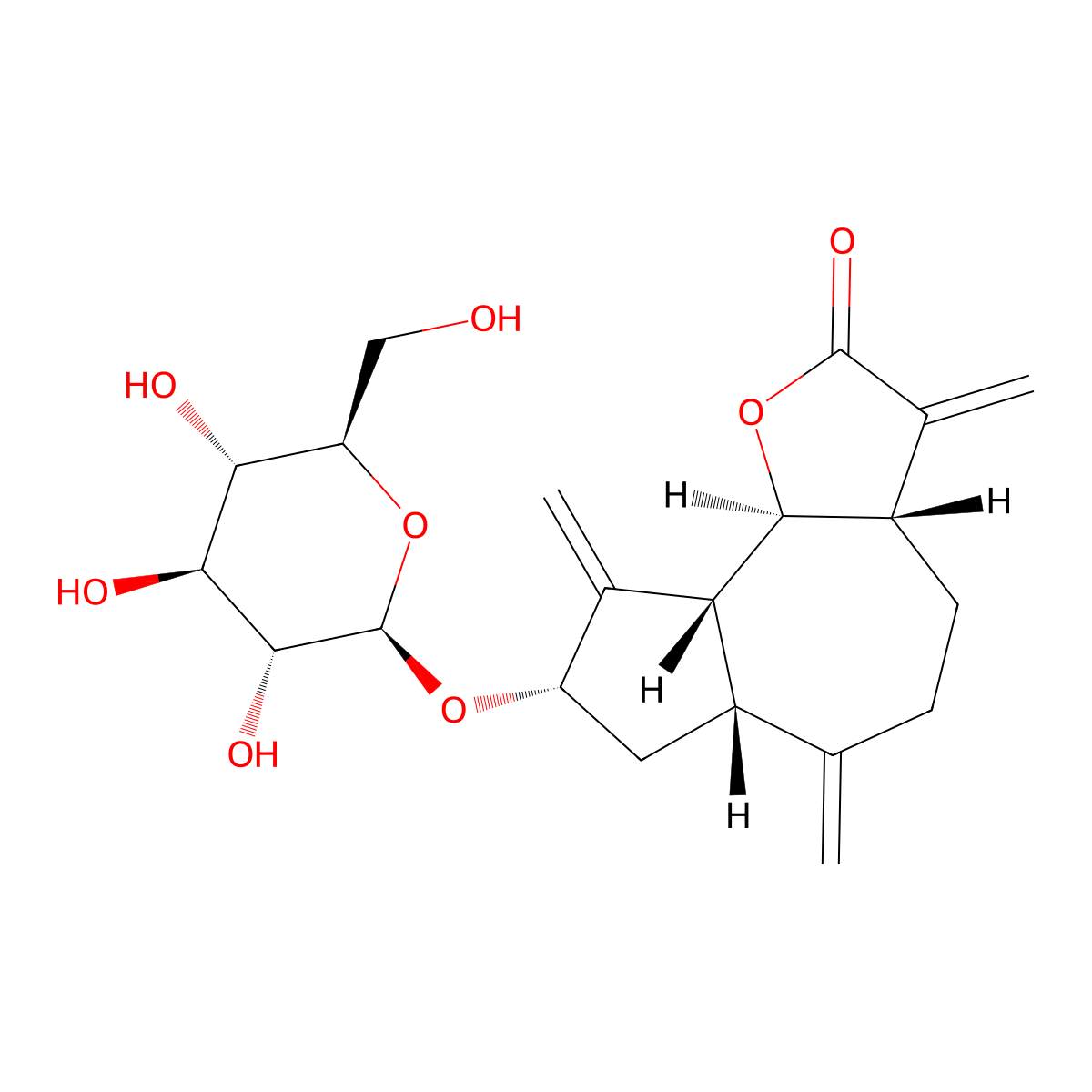 Vernoflexuoside molecular structure, CAS 57576-33-7
