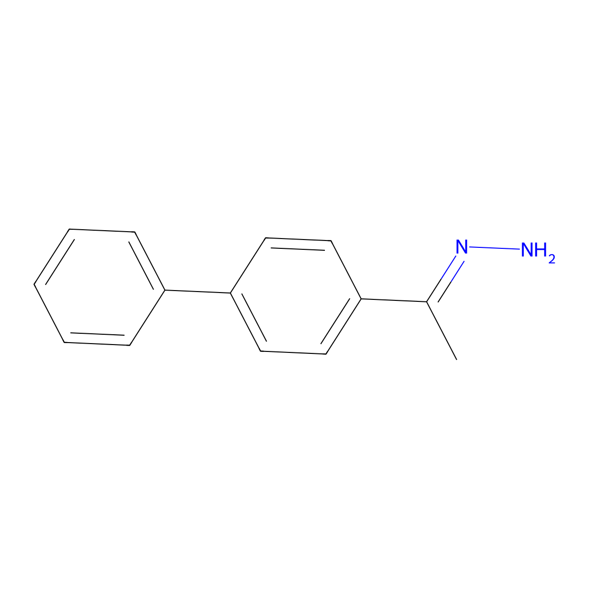 [1-([1,1'-Biphenyl]-4-yl)ethylidene]hydrazine molecular structure, CAS 5758-19-0
