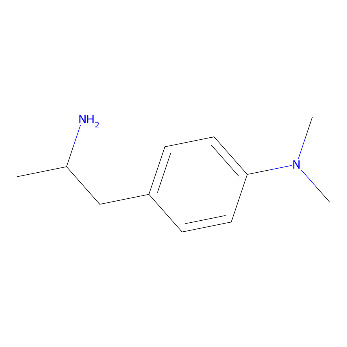 4-(2-aminopropyl)-N,N-dimethylaniline molecular structure, CAS 57580-63-9