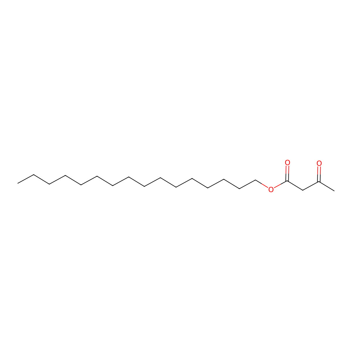 Butanoic acid, 3-oxo-, hexadecyl ester molecular structure, CAS 57582-42-0