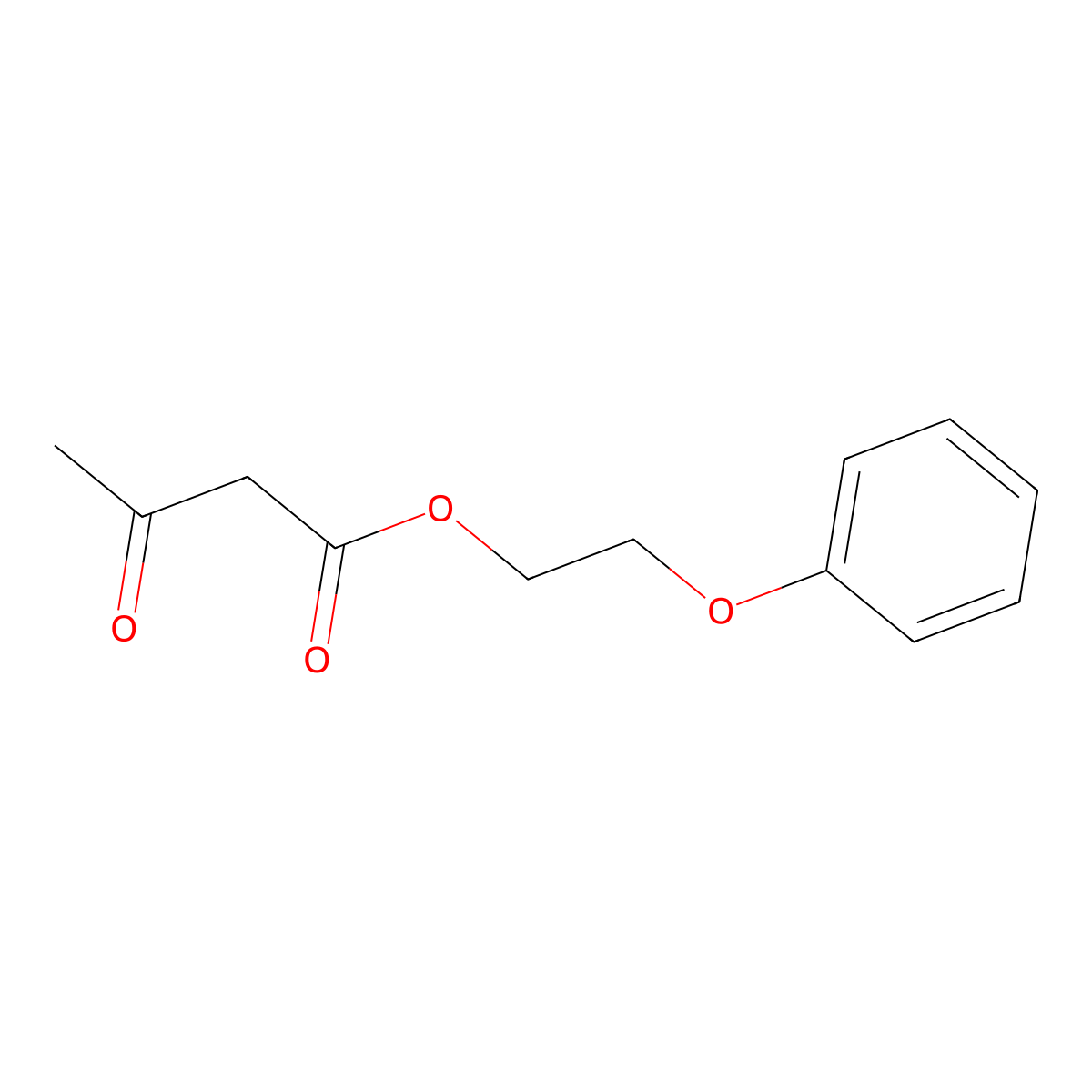 Butanoic acid, 3-oxo-, 2-phenoxyethyl ester molecular structure, CAS 57582-44-2