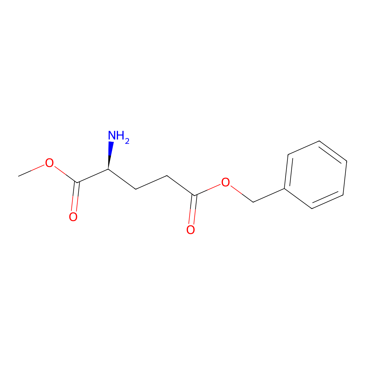 5-Benzyl 1-methyl L-glutamate molecular structure, CAS 57584-59-5