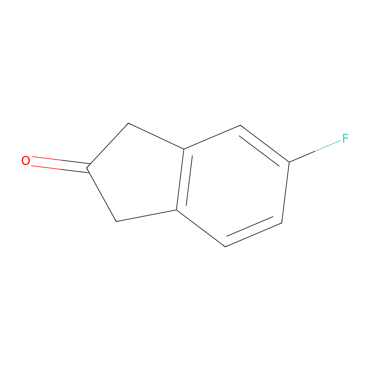 5-Fluoro-1,3-dihydro-2H-inden-2-one molecular structure, CAS 57584-69-7