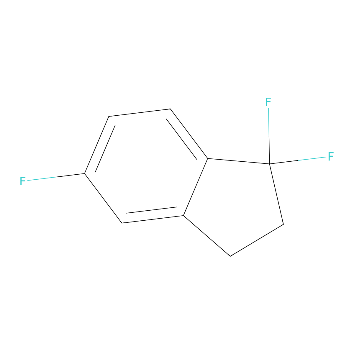 1,1,5-Trifluoroindan molecular structure, CAS 57584-73-3
