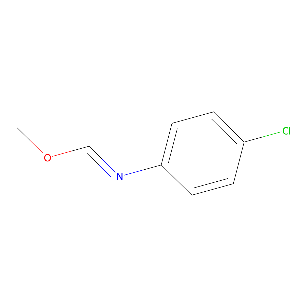 Methyl (4-chlorophenyl)imidoformate molecular structure, CAS 57585-31-6