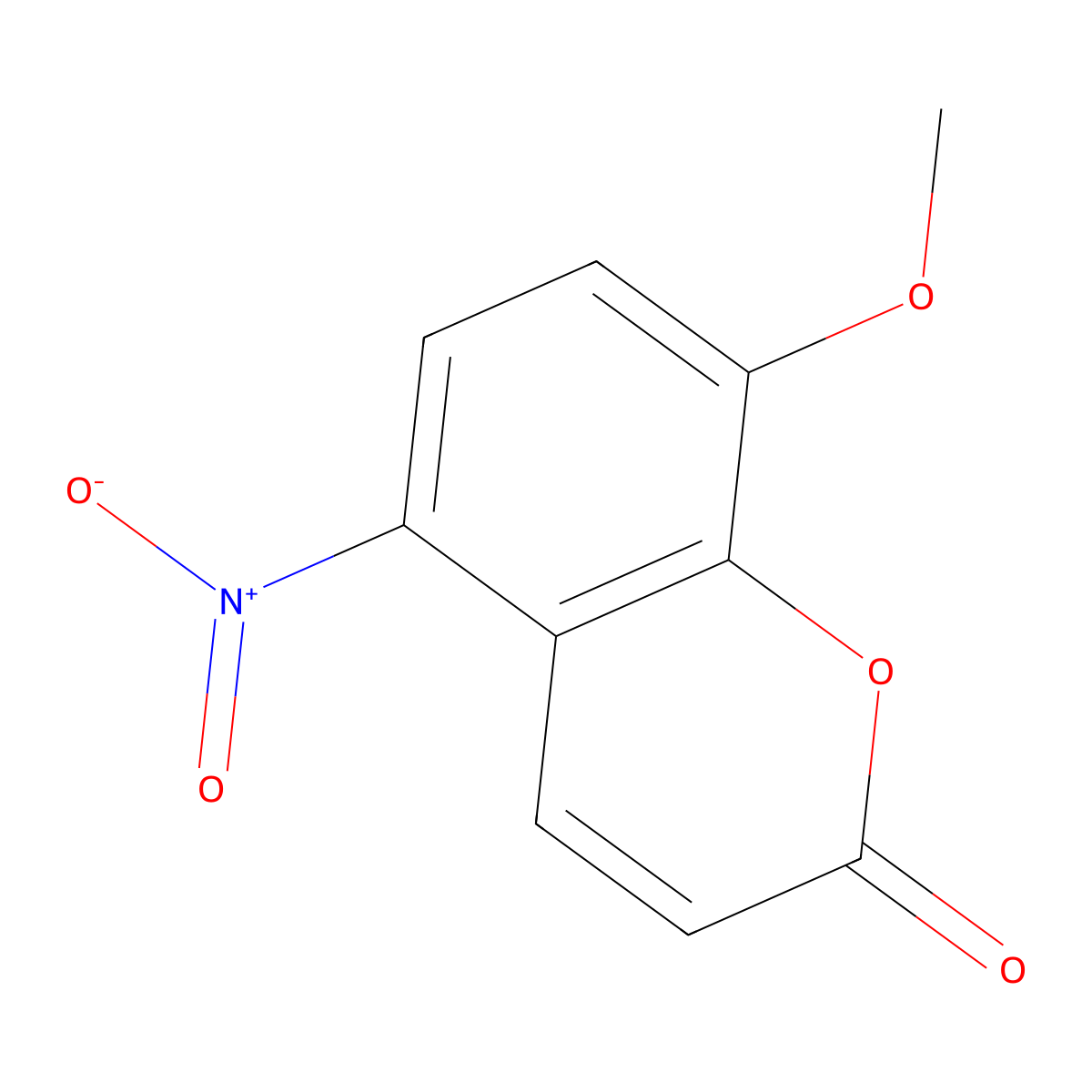 8-Methoxy-5-nitro-2h-chromen-2-one molecular structure, CAS 57585-53-2