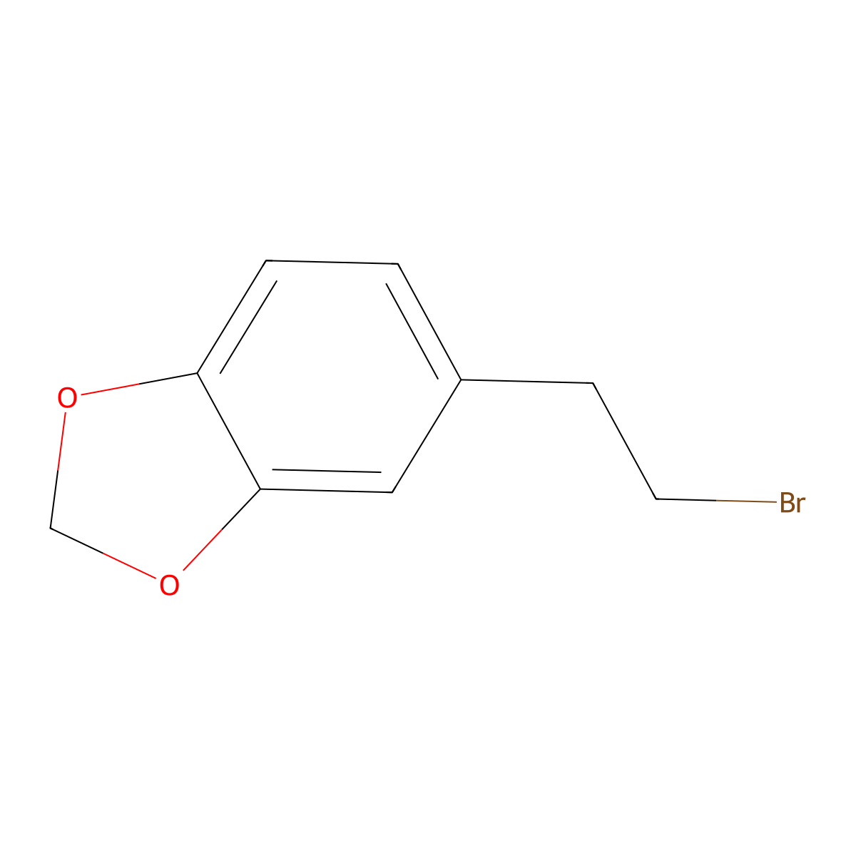 3,4-Methylenedioxyphenethyl bromide molecular structure, CAS 57587-02-7