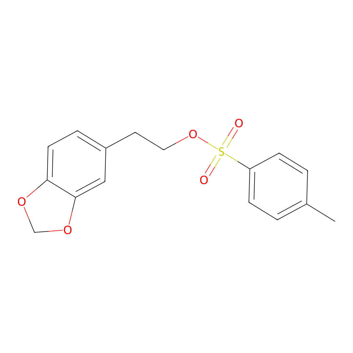 2-(1,3-Dioxaindan-5-yl)ethyl 4-methylbenzene-1-sulfonate molecular structure, CAS 57587-09-4