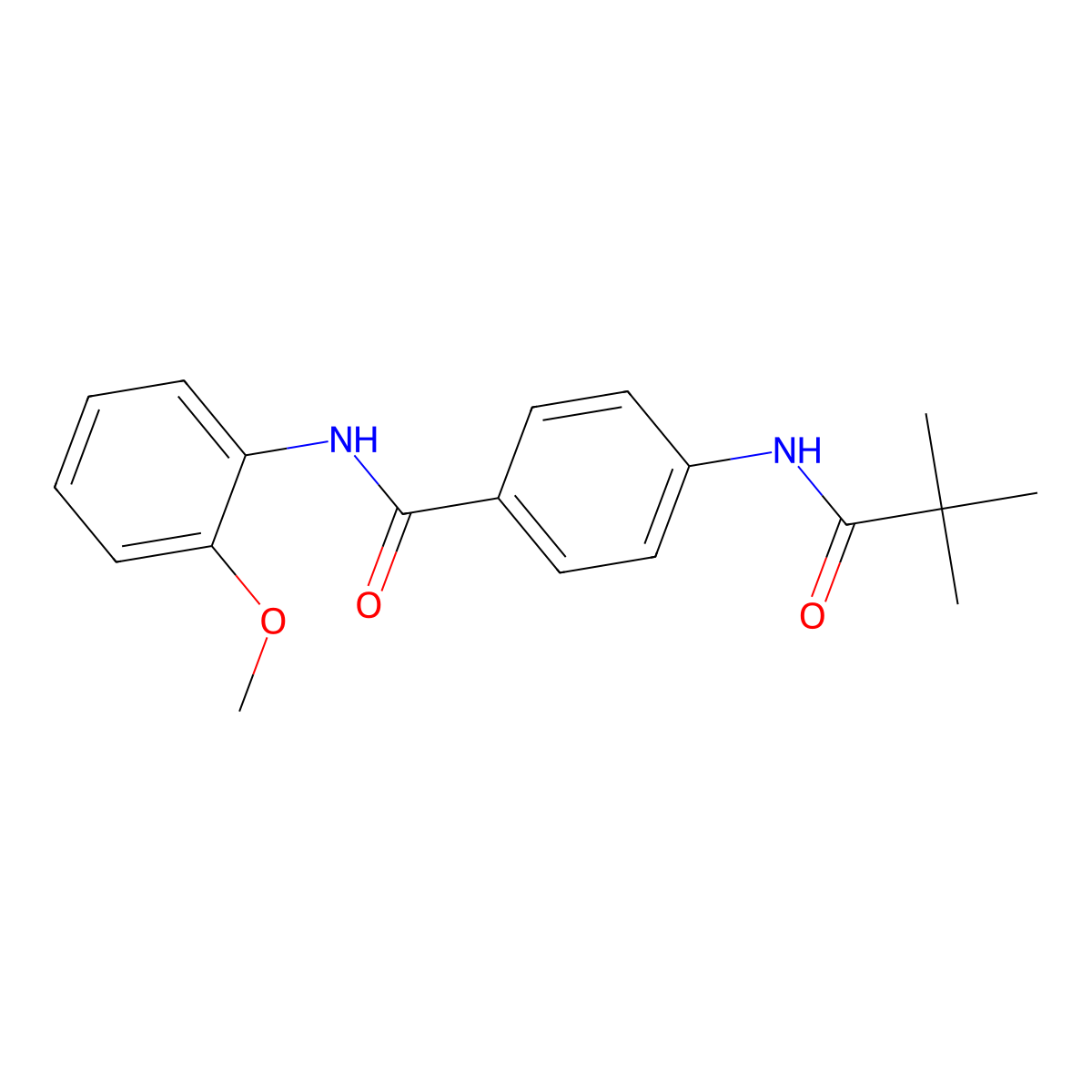 4-(2,2-dimethylpropanoylamino)-N-(2-methoxyphenyl)benzamide molecular structure, CAS 5759-68-2