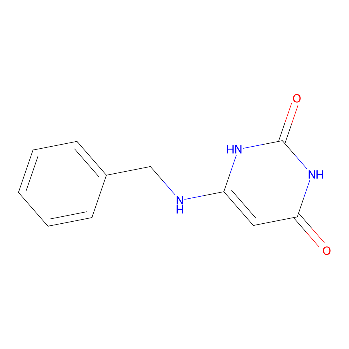 6-Benzylamino-1H-pyrimidine-2,4-dione molecular structure, CAS 5759-80-8
