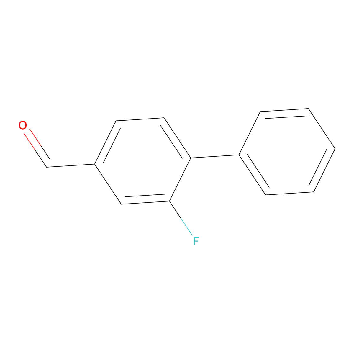 2-Fluorobiphenyl-4-carboxaldehyde molecular structure, CAS 57592-43-5