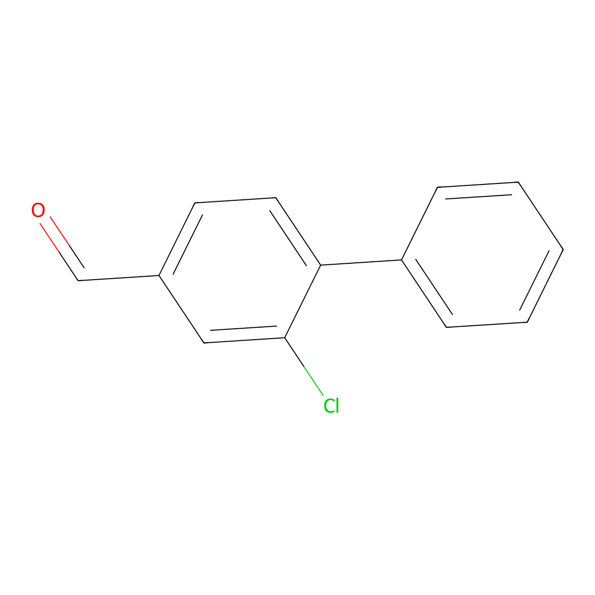 3-Chloro-4-phenylbenzaldehyde molecular structure, CAS 57592-44-6
