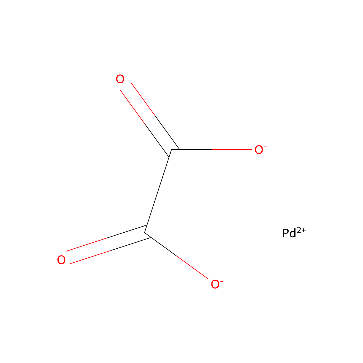 Palladium(2+) ethanedioate molecular structure, CAS 57592-57-1