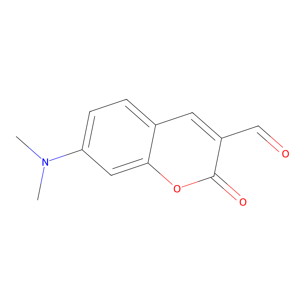 7-(Dimethylamino)-2-oxo-2H-1-benzopyran-3-carbaldehyde molecular structure, CAS 57597-39-4