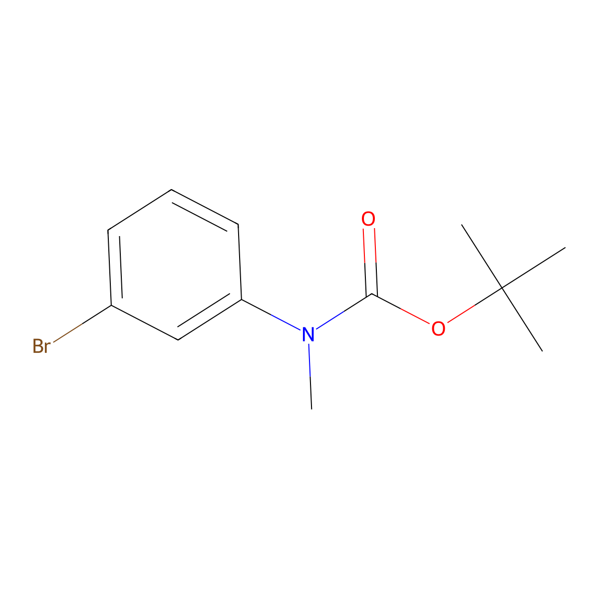 N-BOC-N-Methyl-3-bromoaniline molecular structure, CAS 57598-34-2