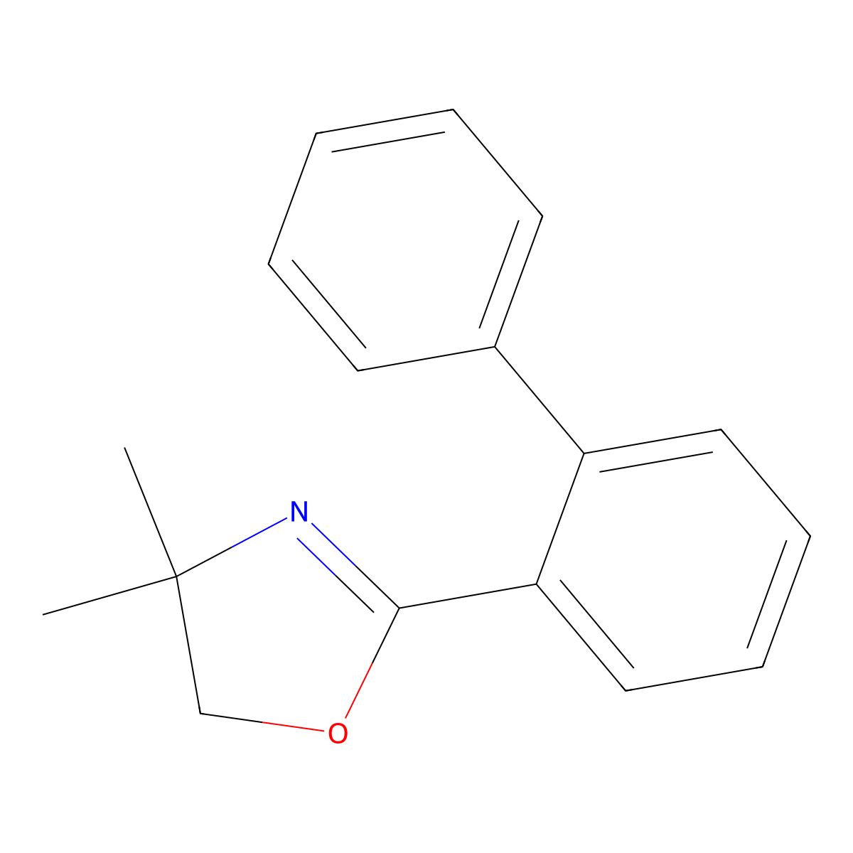 2-([1,1'-Biphenyl]-2-yl)-4,4-dimethyl-4,5-dihydrooxazole molecular structure, CAS 57598-40-0