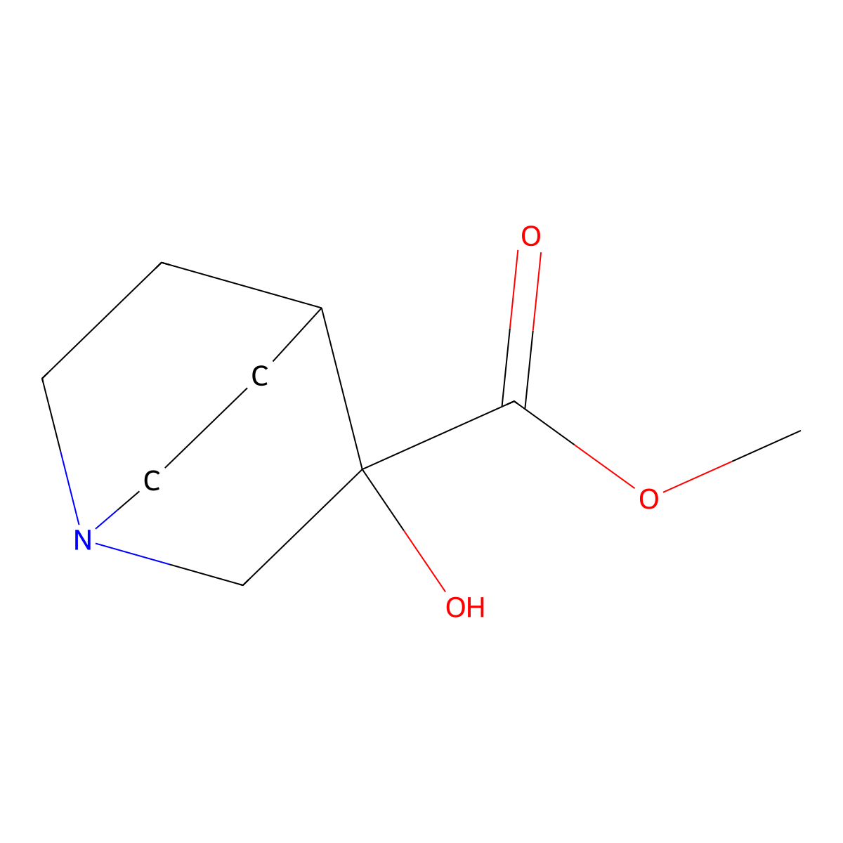 Methyl 3-hydroxy-1-azabicyclo[2.2.2]octane-3-carboxylate molecular structure, CAS 57598-88-6