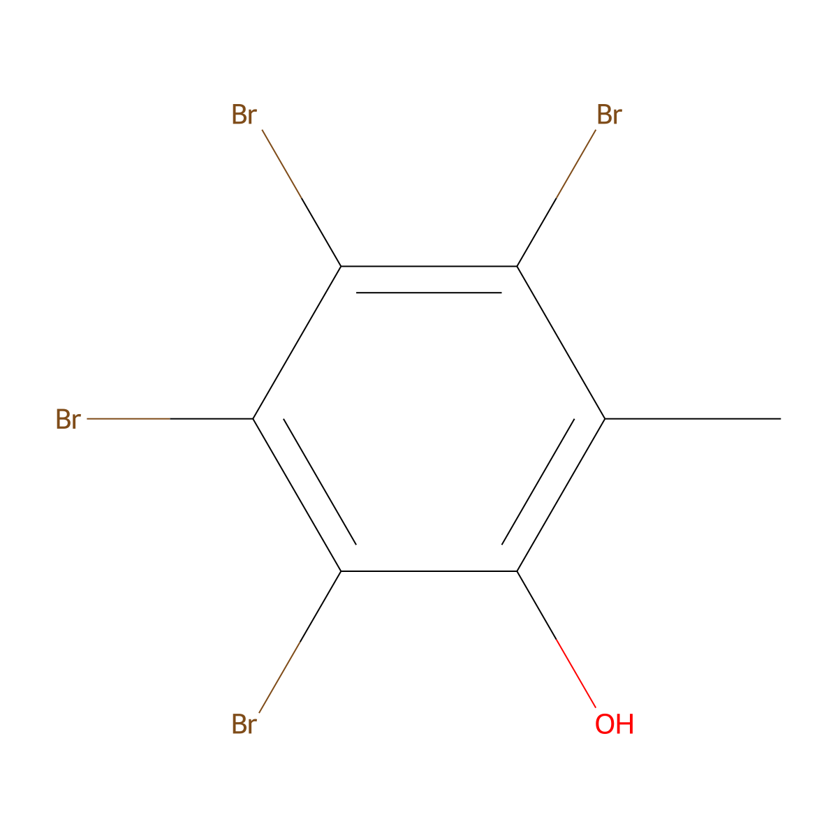 3,4,5,6-Tetrabromo-o-cresol molecular structure, CAS 576-55-6