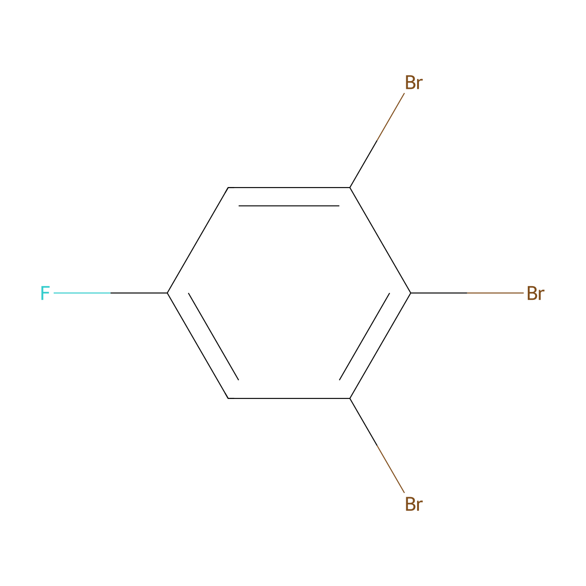 5-Fluoro-1,2,3-tribromobenzene molecular structure, CAS 576-82-9