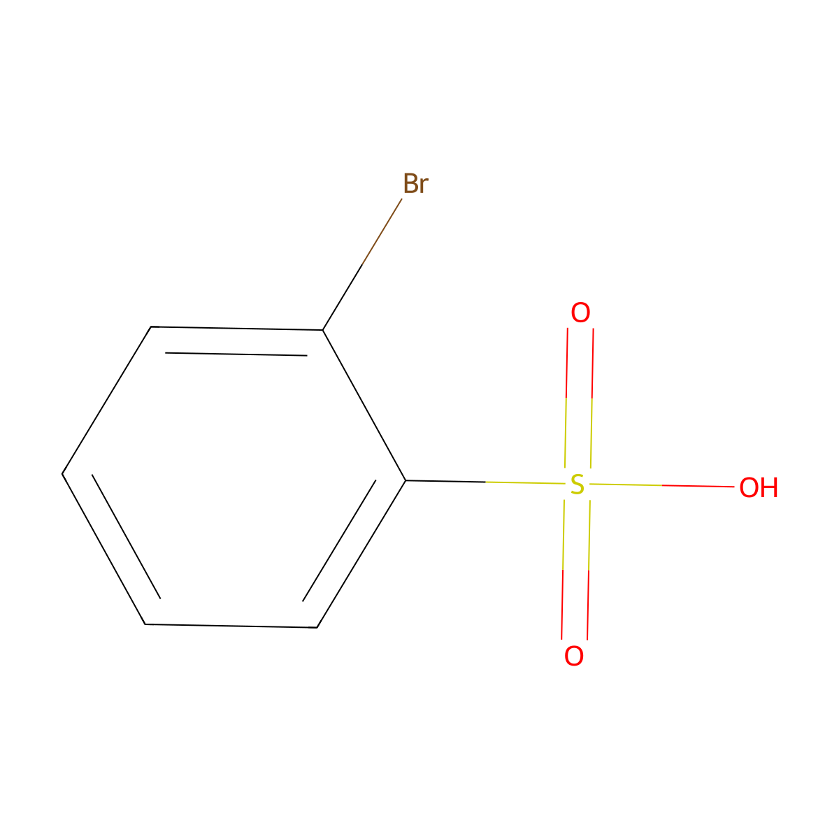 2-bromobenzenesulfonic Acid molecular structure, CAS 576-92-1
