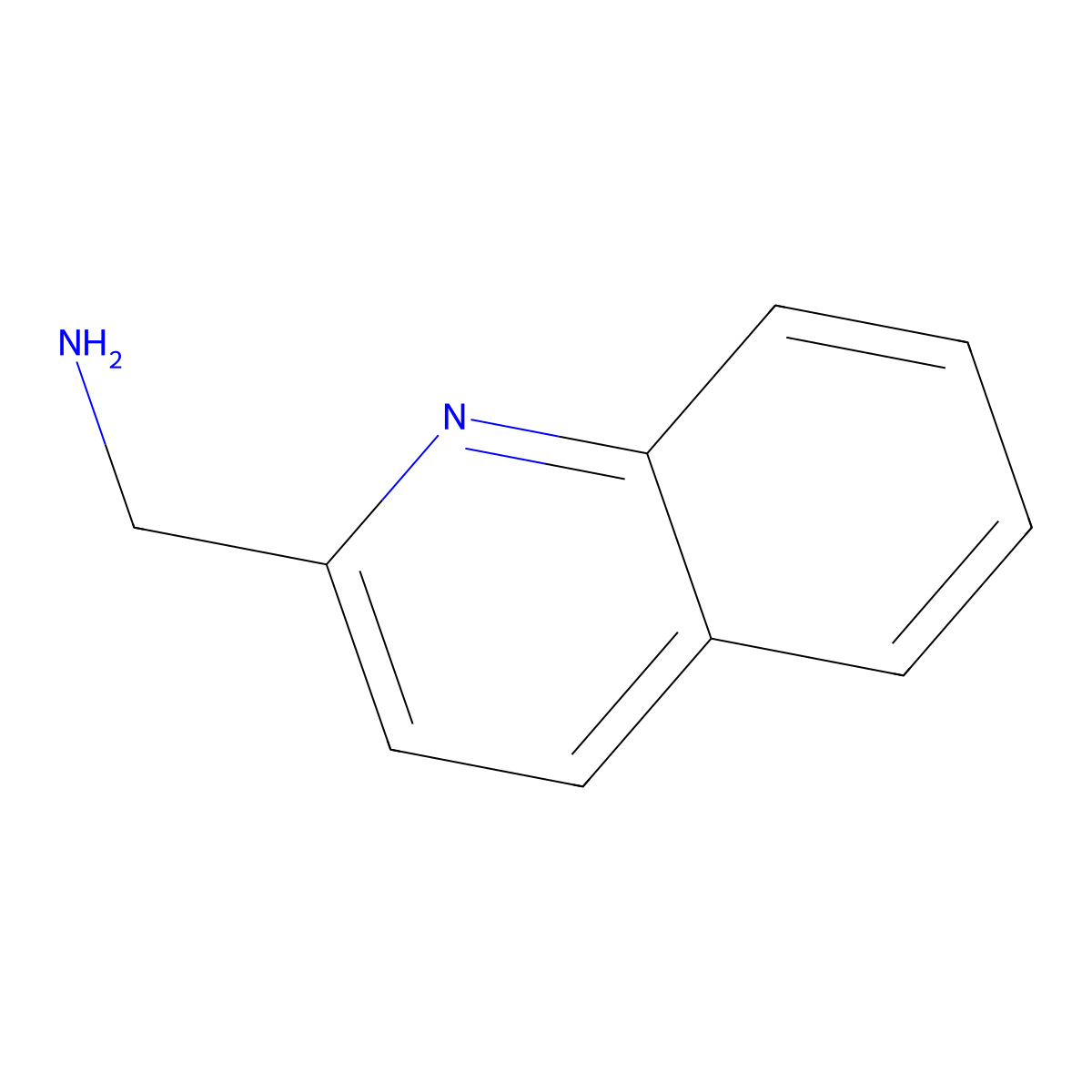 2-Aminomethylquinoline molecular structure, CAS 5760-20-3