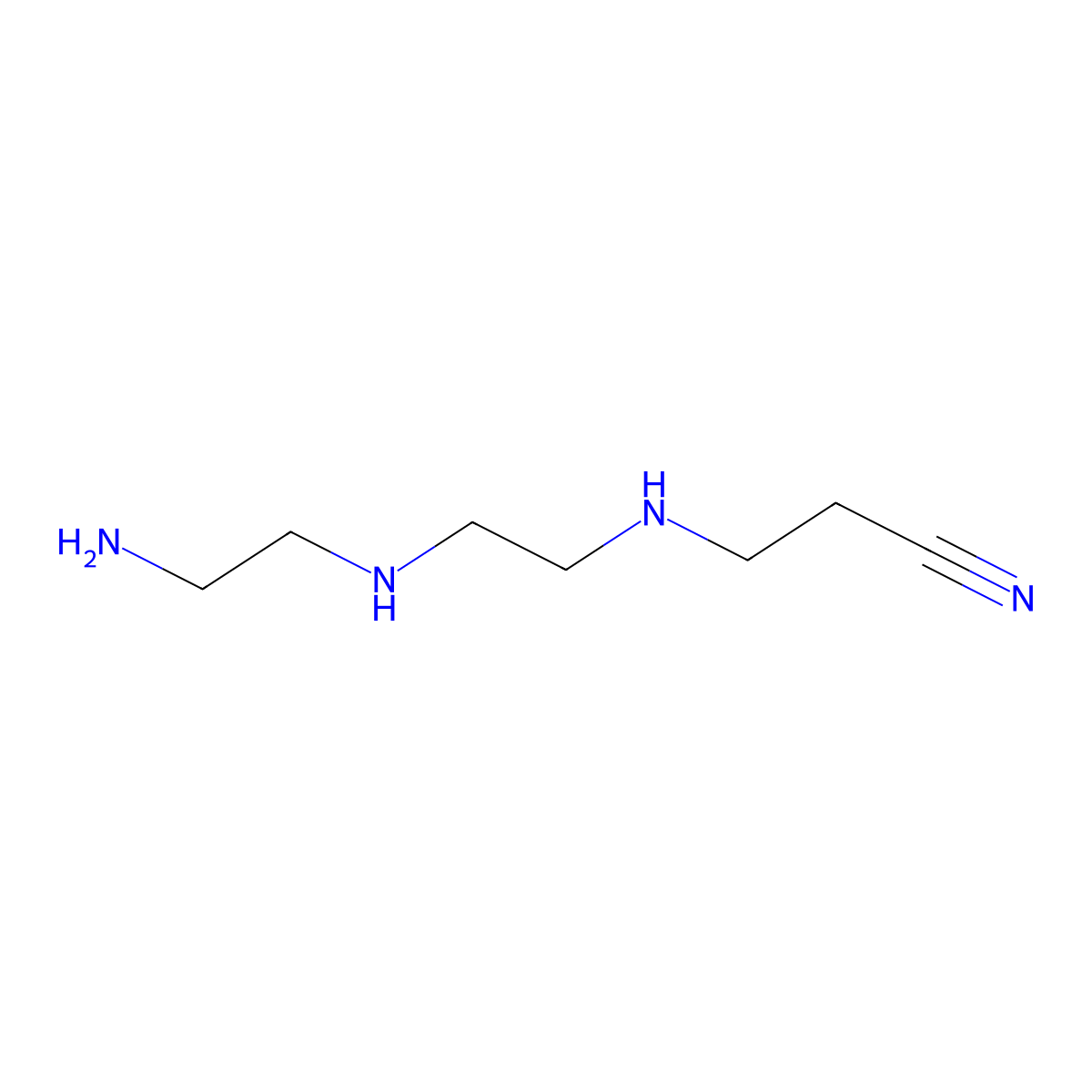 Cyanoethyldiethylenetriamine molecular structure, CAS 5760-73-6