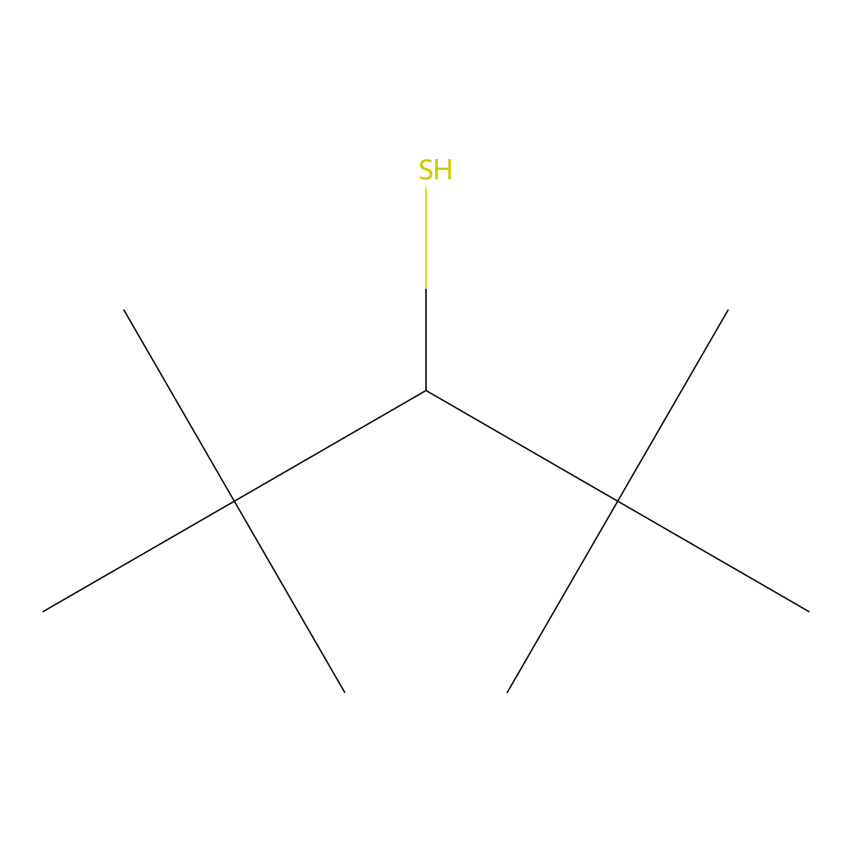 3-Pentanethiol-2,2,4,4-tetramethyl- molecular structure, CAS 57602-97-8