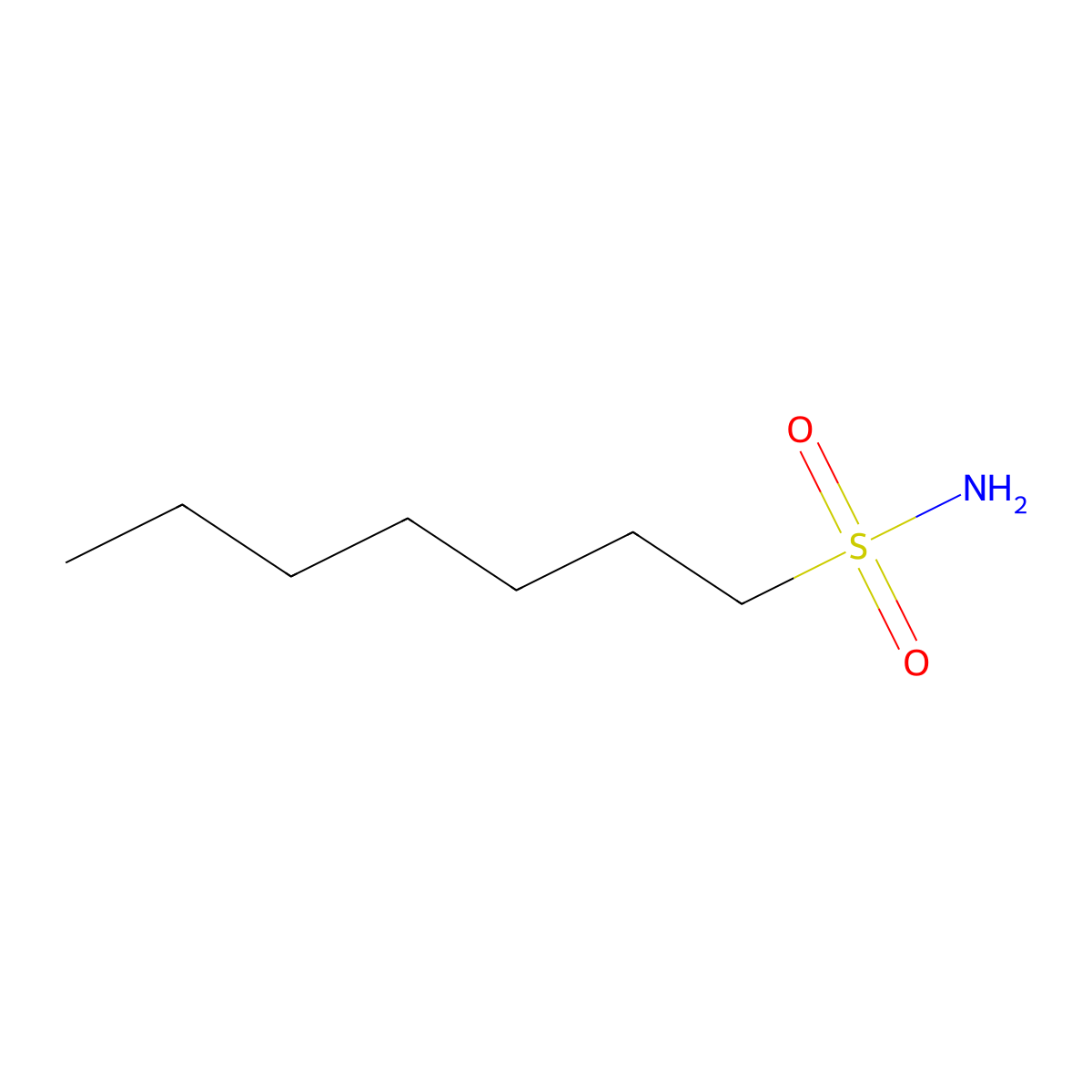 Heptane-1-sulfonamide molecular structure, CAS 57603-96-0