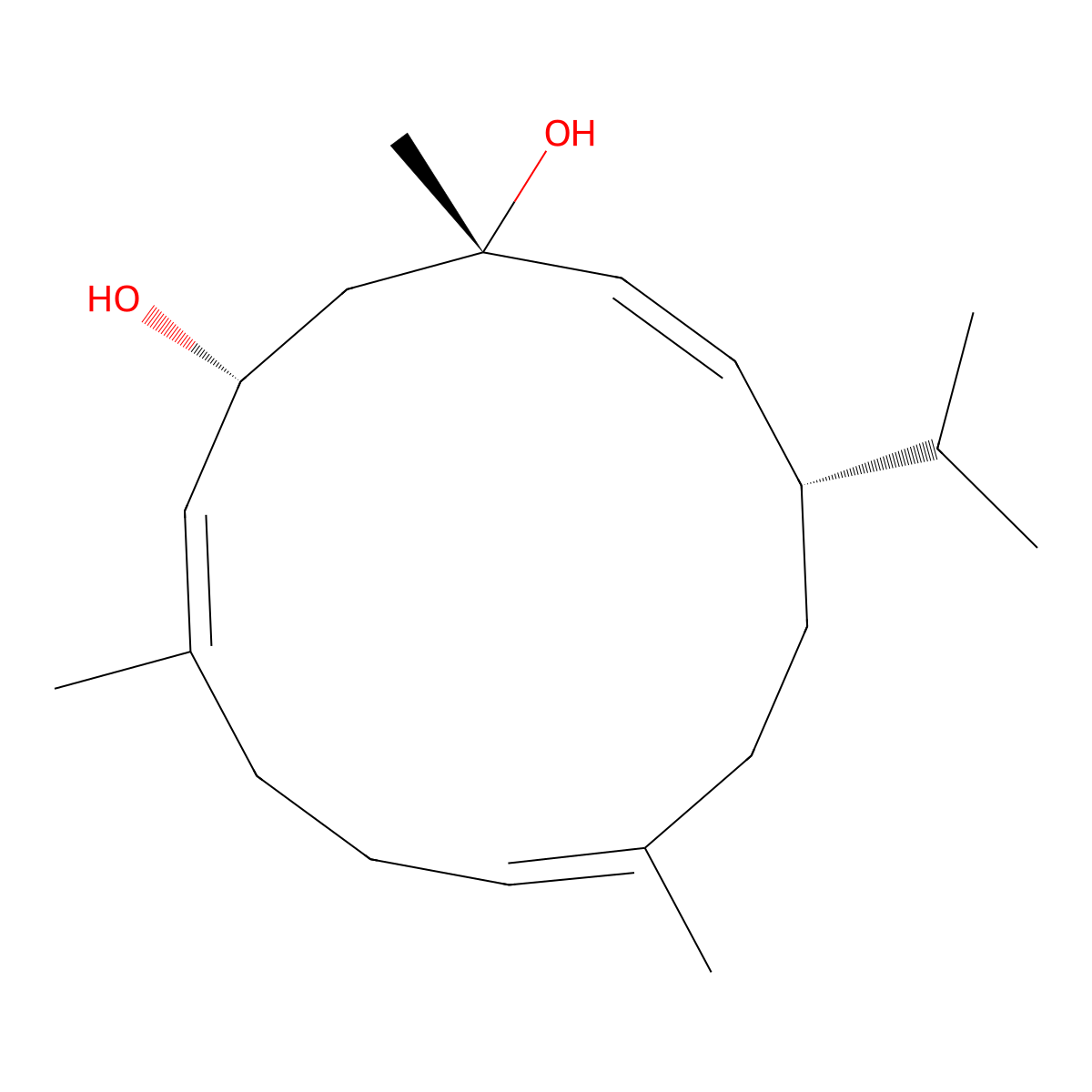 (1S,2E,4S,6R,7E,11E)-2,7,11-cembratriene-4,6-diol molecular structure, CAS 57605-80-8
