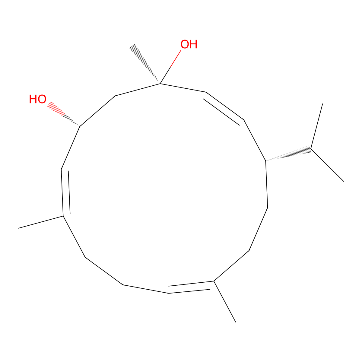 beta-Cembrenediol molecular structure, CAS 57605-81-9
