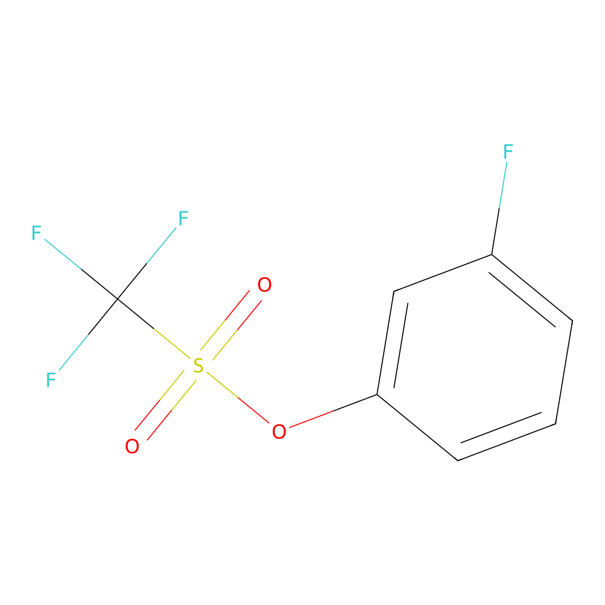 m-Fluorophenyl trifluoromethanesulfonate molecular structure, CAS 57606-65-2