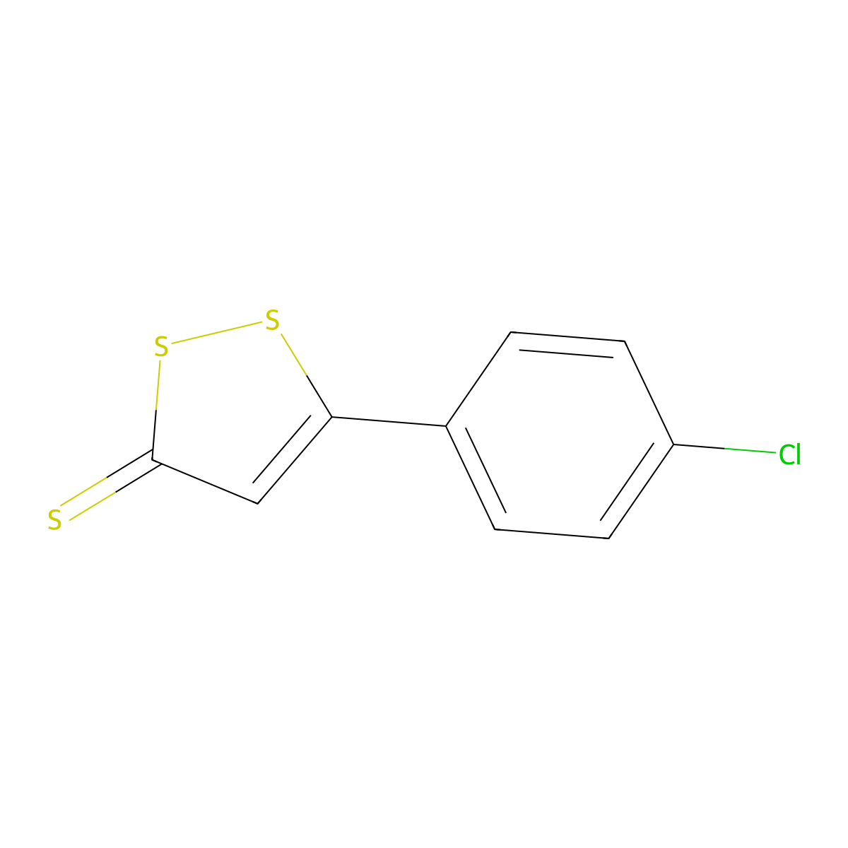 3H-1,2-Dithiole-3-thione, 5-(4-chlorophenyl)- molecular structure, CAS 5761-16-0